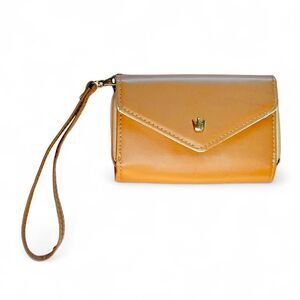 Handmade Korean Leather Wallet Colorful Smart Pouch Wristlet Tan Blue Kfashion